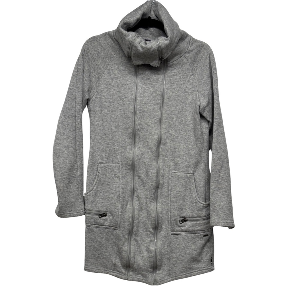 Y2K Triple Five Soul Gray Ski/Snow Jacket with High Collar and Long Length